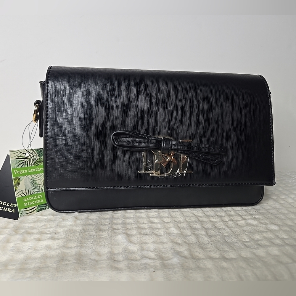 Badgley Mischka Rectangle Crossbody Purse with Bow